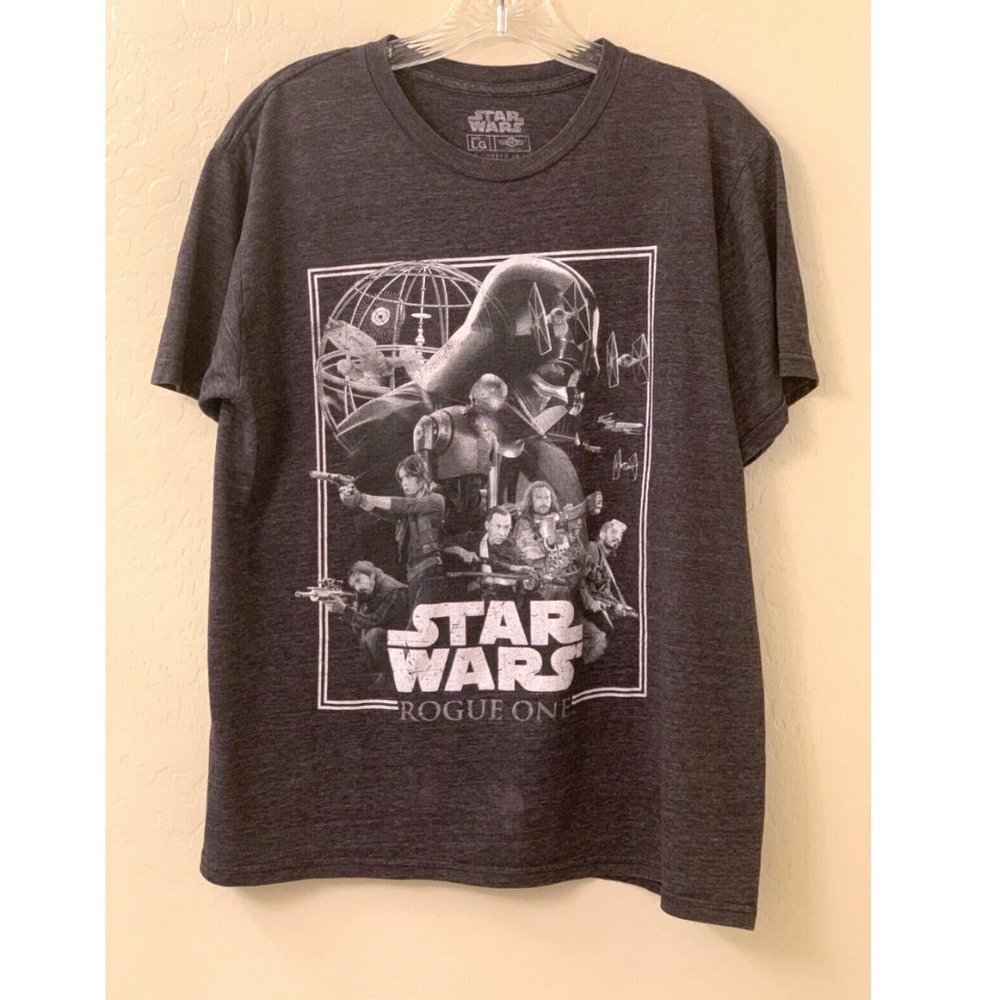 Star Wars Rogue One Grey Graphic T-Shirt, Size Large